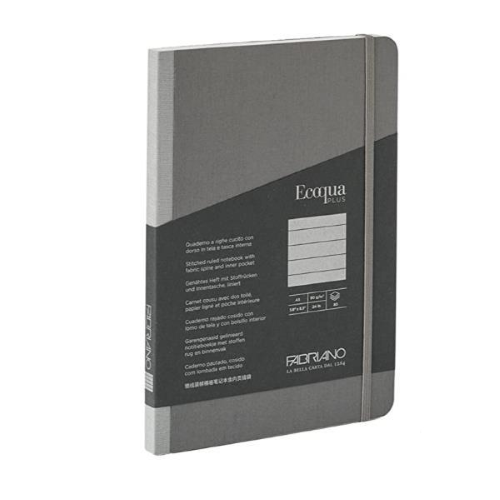 FABRIANO EQ PLUS FABRIC ANTRACITE LINES A5